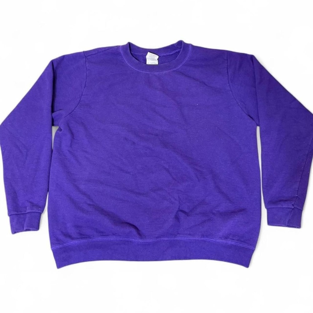 Purple Gildan Crewneck Sweatshirt, Women's Size M